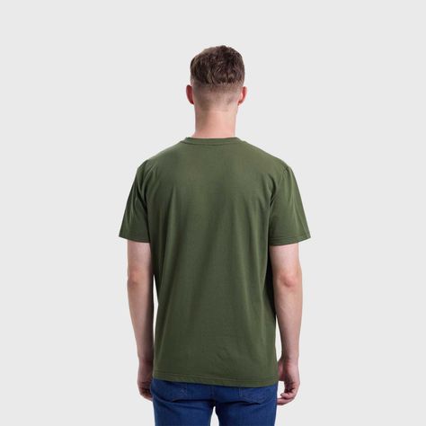 Polera Hombre Básica Verde Militar Fashions Park-2