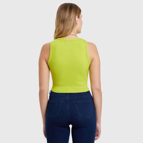 Polera Bordado Verde Limon Mujer-2