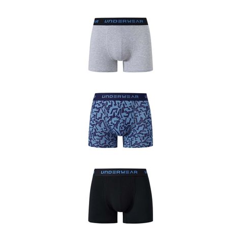 Boxer Hombre Tripack Liso Gris Fashion's Park-0