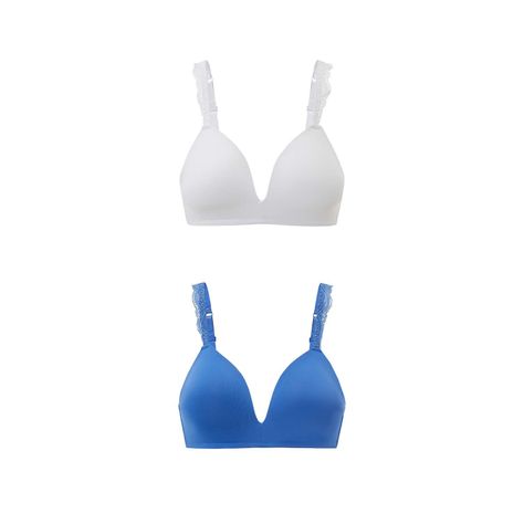 Sostén Mujer Bipack Sin Arcos Strap Azul Fashion's Park-0