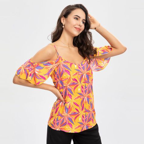 Blusa Hombro Descubierto Mujer Casual-1