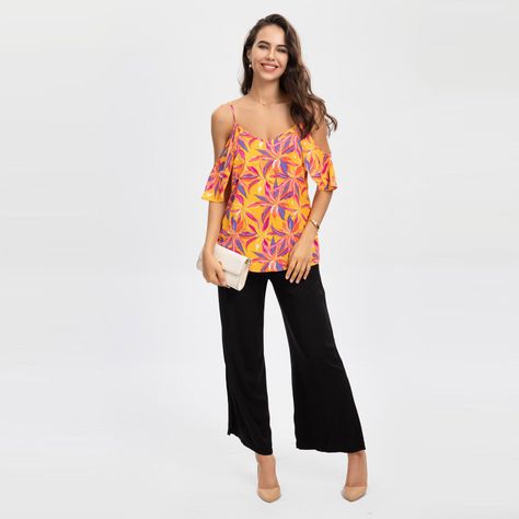 Blusa Hombro Descubierto Mujer Casual-3