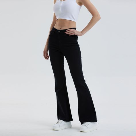 Jeans Mujer Flare Monse Negro-0