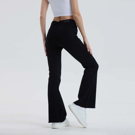 Jeans Mujer Flare Monse Negro-2