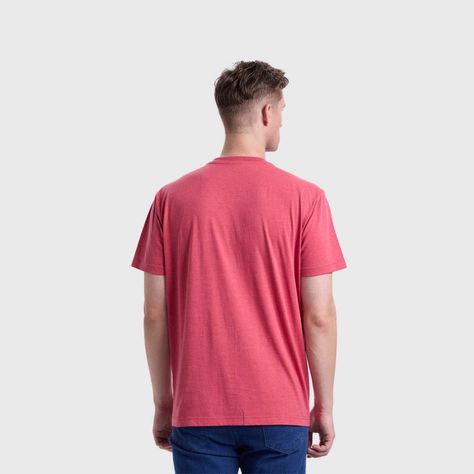 Polera Hombre Cuello V Básica Coral Melange Fashion's Park-2
