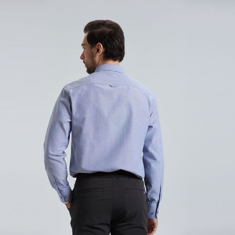 Camisa Oxford Gris Hombre-2