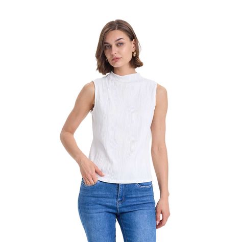 Polera Mujer Lisa Con Textura Crudo Fashions Park-0