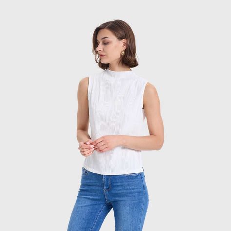 Polera Mujer Lisa Con Textura Crudo Fashions Park-1