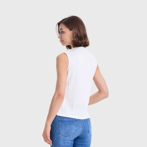 Polera Mujer Lisa Con Textura Crudo Fashions Park-2
