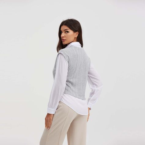 Sweater Mujer C/Blusa Gris Melange Fashion´s Park-2