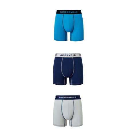 Boxer Hombre Tripack Deportivo Azul Fashions Park-0
