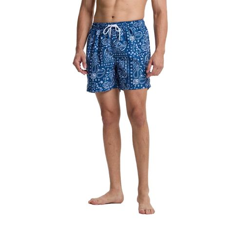 Short De Baño Hombre Print Bandana Azul Fashion's Park-0