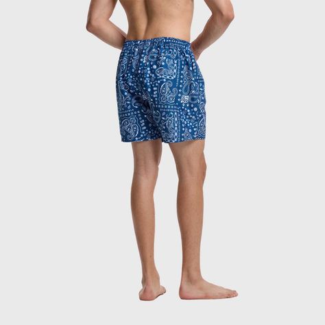 Short De Baño Hombre Print Bandana Azul Fashion's Park-2