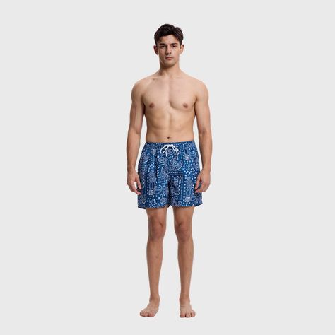 Short De Baño Hombre Print Bandana Azul Fashion's Park-3