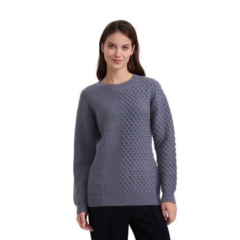 Sweater Mujer Mitad Gris Melange-0