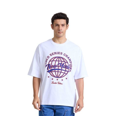 Polera Hombre Oversize Blanco I Fashions Park-0