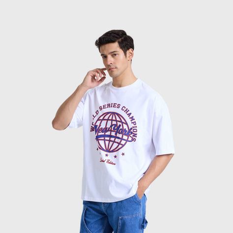 Polera Hombre Oversize Blanco I Fashions Park-1