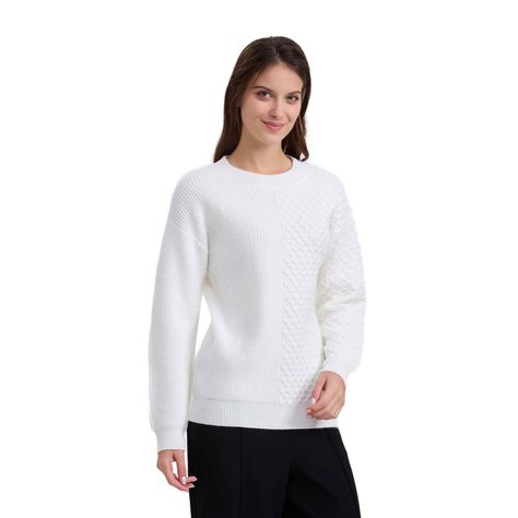 Sweater Mujer Mitad Crudo-0