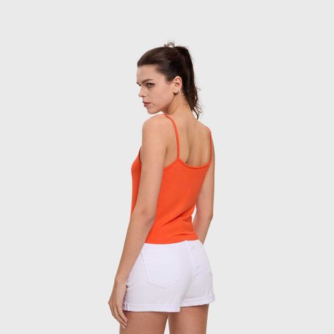 Polera Mujer Pabilo Crop Naranjo Fashion's Park-2