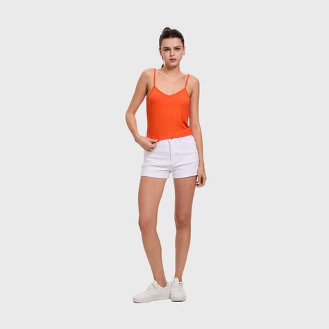 Polera Mujer Pabilo Crop Naranjo Fashion's Park-3