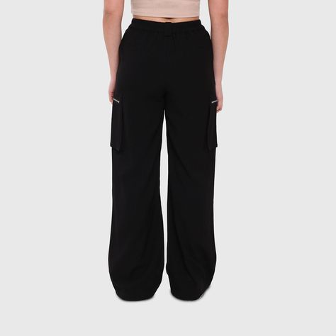 Pantalón Mujer Cargo Cierres Negro Fashion´s Park-2