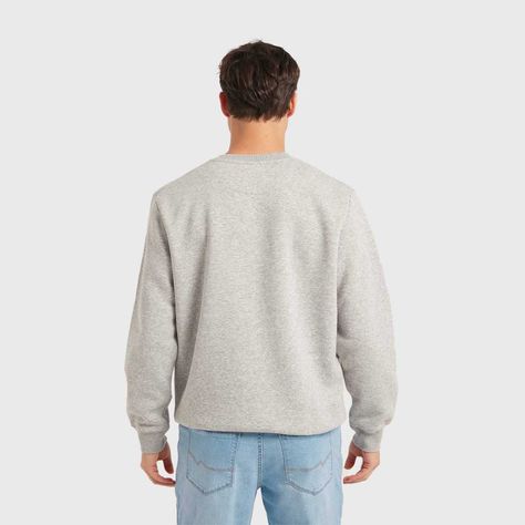 Polerón Hombre Básico Gris Melange-2