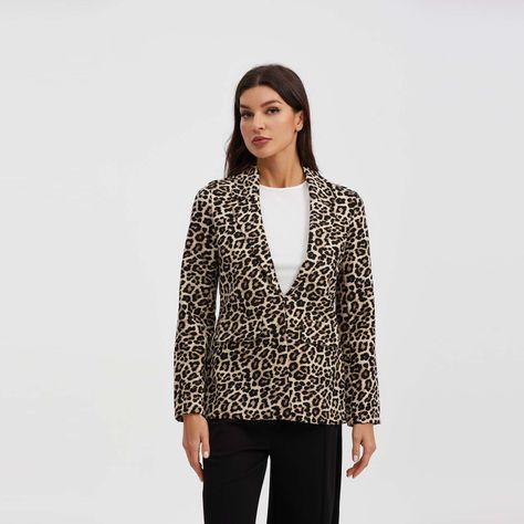 Blazer Mujer Full Print Negro-0