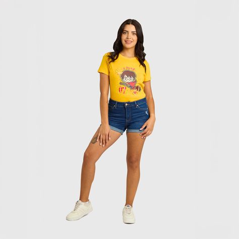 Short Mujer Roll Up Tiro Alto Azul Fashions Park-3