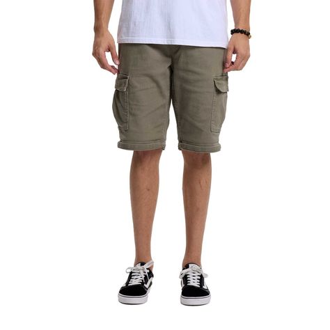 Bermuda Hombre Jogger Bolsillo Cargo Verde Fashion's Park-0