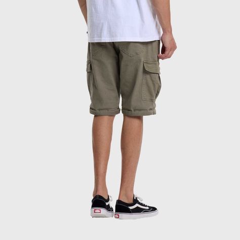 Bermuda Hombre Jogger Bolsillo Cargo Verde Fashion's Park-2
