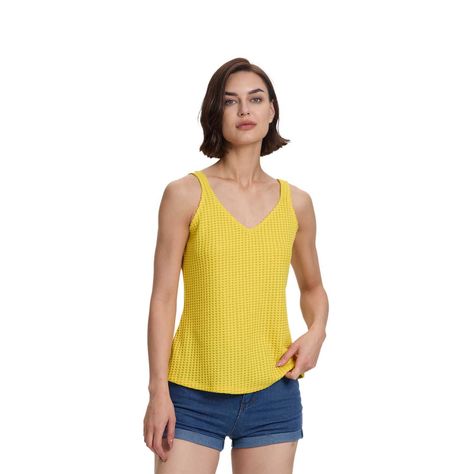 Polera Mujer Pabilo Grueso Amarillo Fashion's Park-0