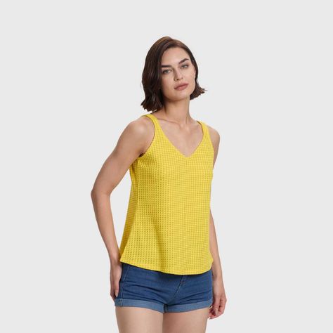 Polera Mujer Pabilo Grueso Amarillo Fashion's Park-1
