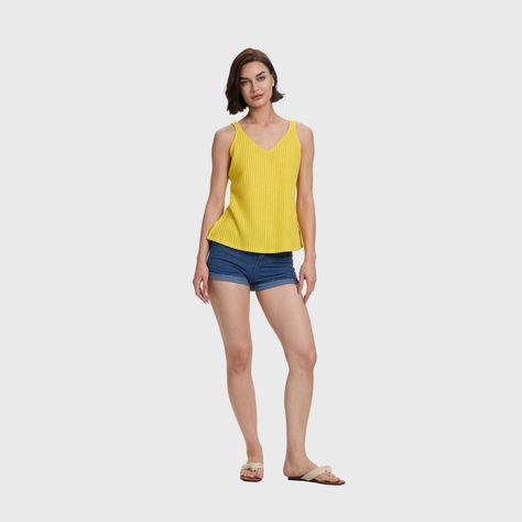 Polera Mujer Pabilo Grueso Amarillo Fashion's Park-3