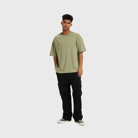 Polera Hombre Oversize Verde Claro I Fashion's Park-3