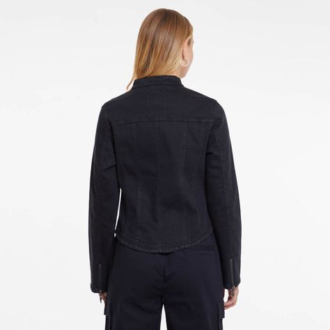 Chaqueta Ajustada Negro Mujer-2