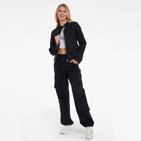 Chaqueta Ajustada Negro Mujer-3