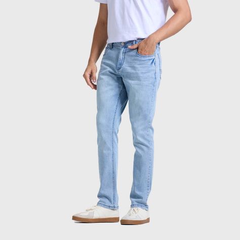 Jeans Hombre Slim Cinta Azul Claro Fashions Park-1