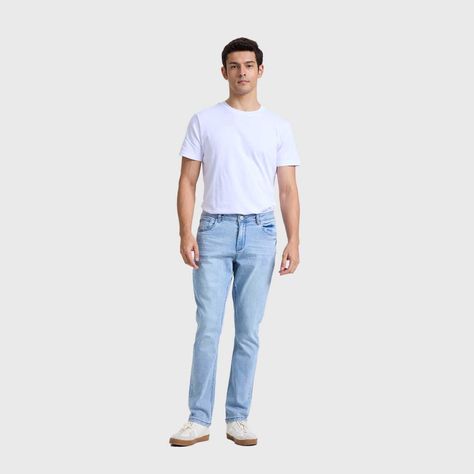Jeans Hombre Slim Cinta Azul Claro Fashions Park-3
