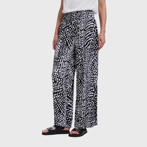 Pantalón Mujer Palazzo Pretina Panal Negro Fashions Park-1