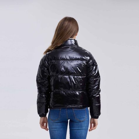 Parka Mujer Puffa Glossy Negro-2