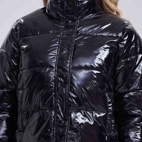Parka Mujer Puffa Glossy Negro-3