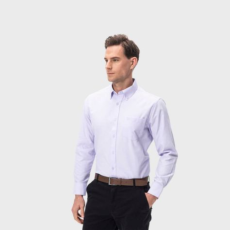 Camisa Hombre Oxford Lila Fashion's Park-1