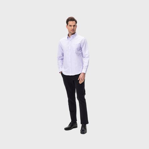 Camisa Hombre Oxford Lila Fashion's Park-3