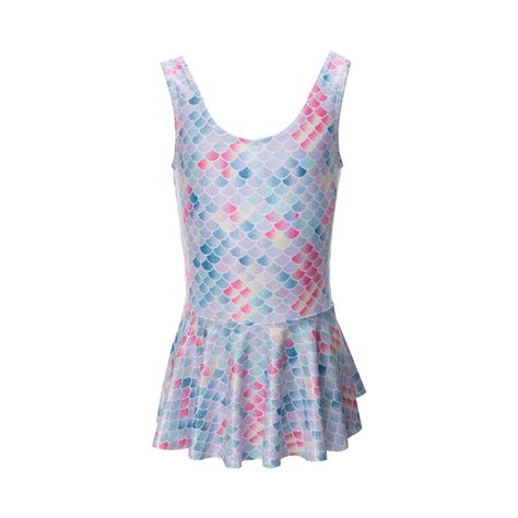 Traje De Baño Sirena Full Print Celeste Niñas Fashion'S Park-0