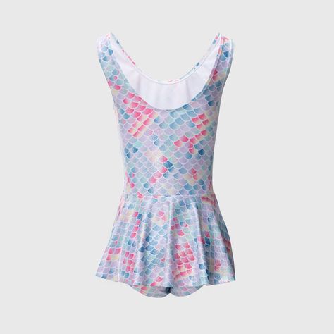 Traje De Baño Sirena Full Print Celeste Niñas Fashion'S Park-1