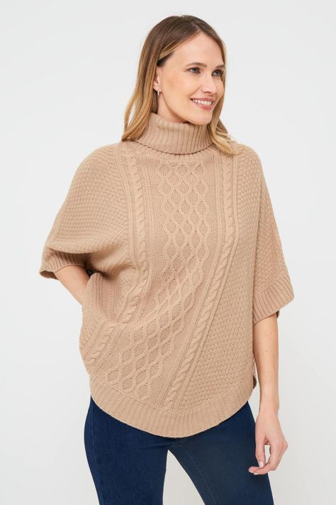 Sweater Poncho Casual-1