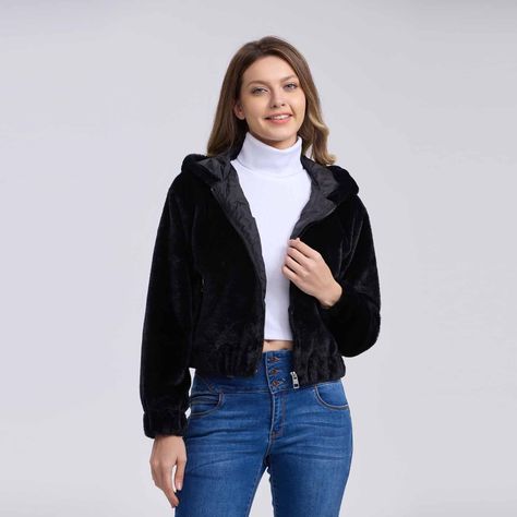 Chaqueta Mujer Polar Negro Fashion´s Park-1
