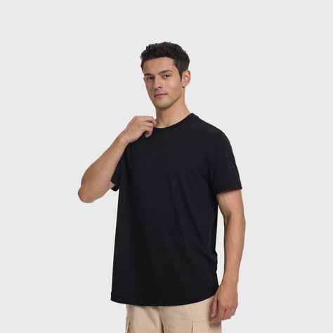 Polera Hombre Long Fit Básica Negro Fsp Fashion's Park-1