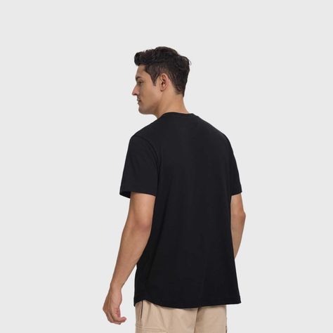 Polera Hombre Long Fit Básica Negro Fsp Fashion's Park-2