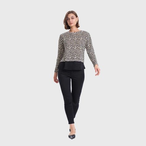 Sweater Mujer Con Faldón Beige Fashion's Park-3